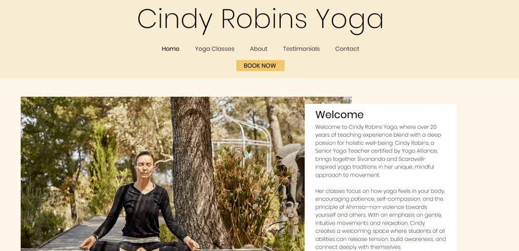 Preview of Cindy Robins Webpage